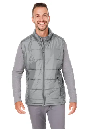 Nautica Mens Harbor Water Resistant Full Zip Puffer Vest - Graphite Grey/Heather Graphite Grey  BEST on sale Clothing Nautica