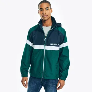Nautica Men's Lightweight Colorblock Jacket Cosmic Fern Nautica