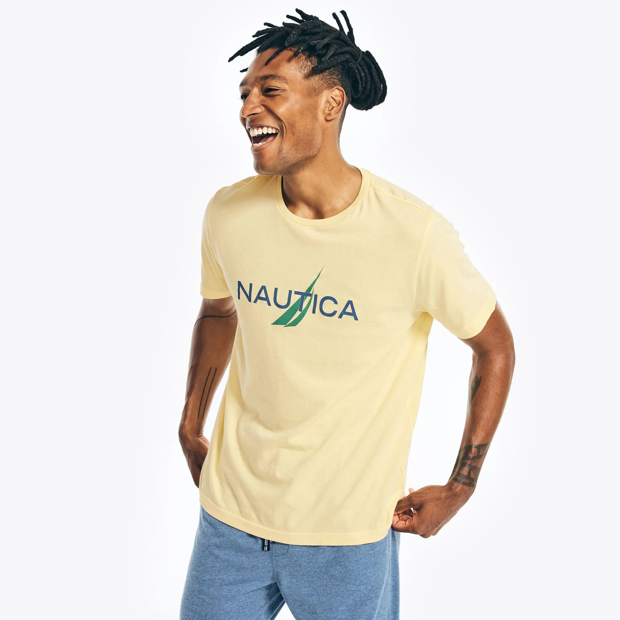 Nautica Mens Logo Graphic Sleep T-Shirt Nautica Clothing