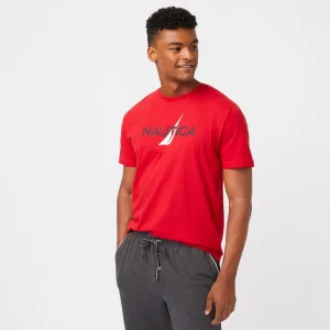 Nautica Mens Logo Graphic Sleep T-Shirt Nautica Clothing
