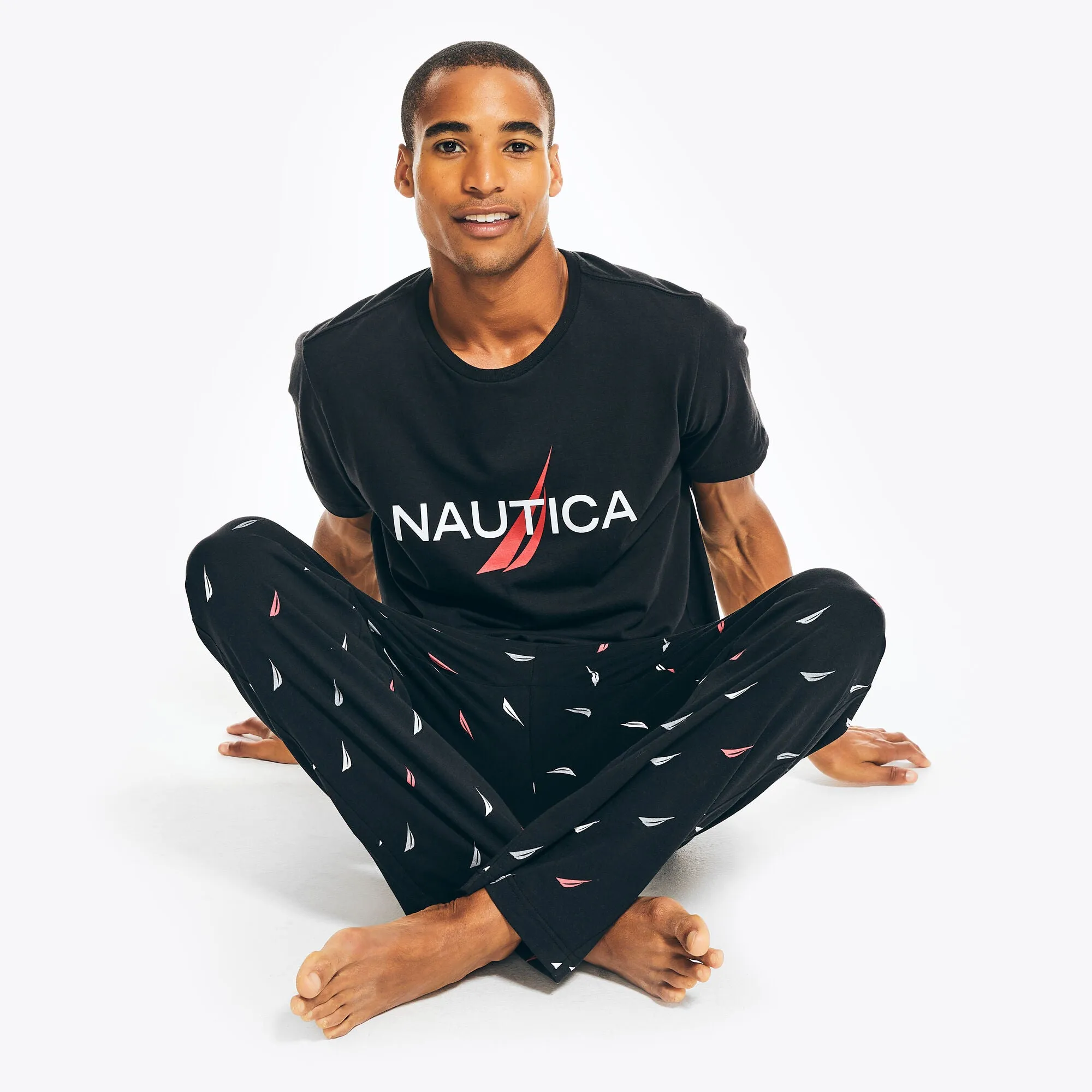 Nautica Mens Logo Graphic Sleep T-Shirt Nautica Clothing