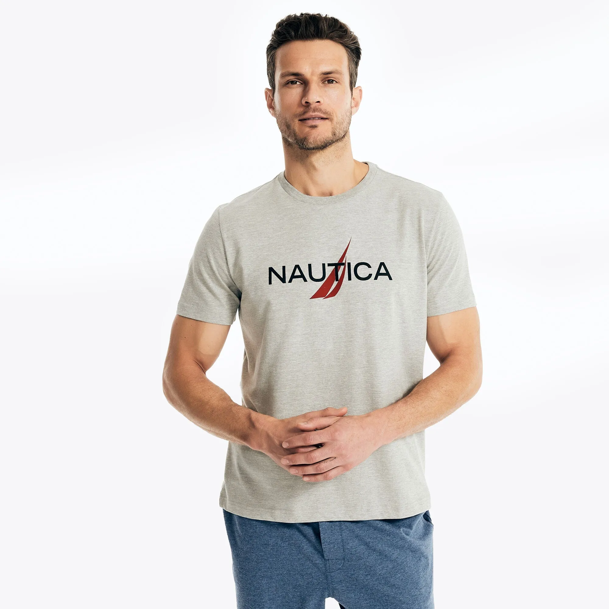 Nautica Mens Logo Graphic Sleep T-Shirt Nautica Clothing