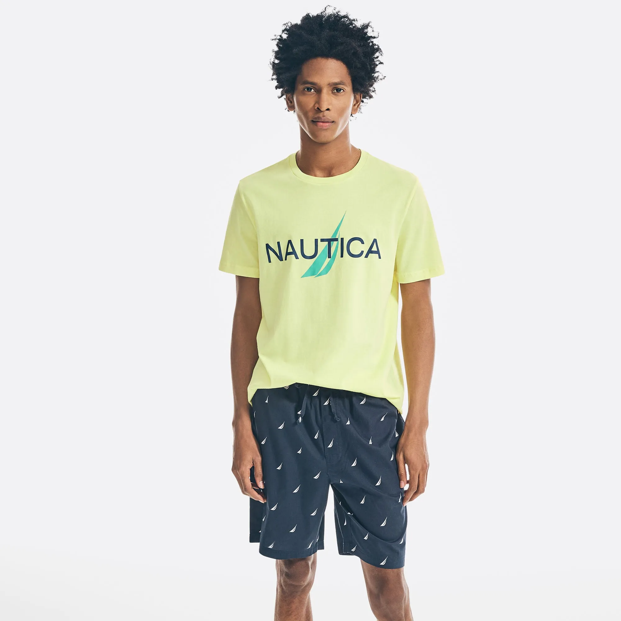 Nautica Mens Logo Graphic Sleep T-Shirt Nautica Clothing