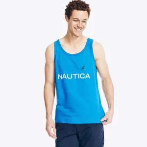 Nautica Men's Logo Graphic Sleep Tank True Navy Nautica