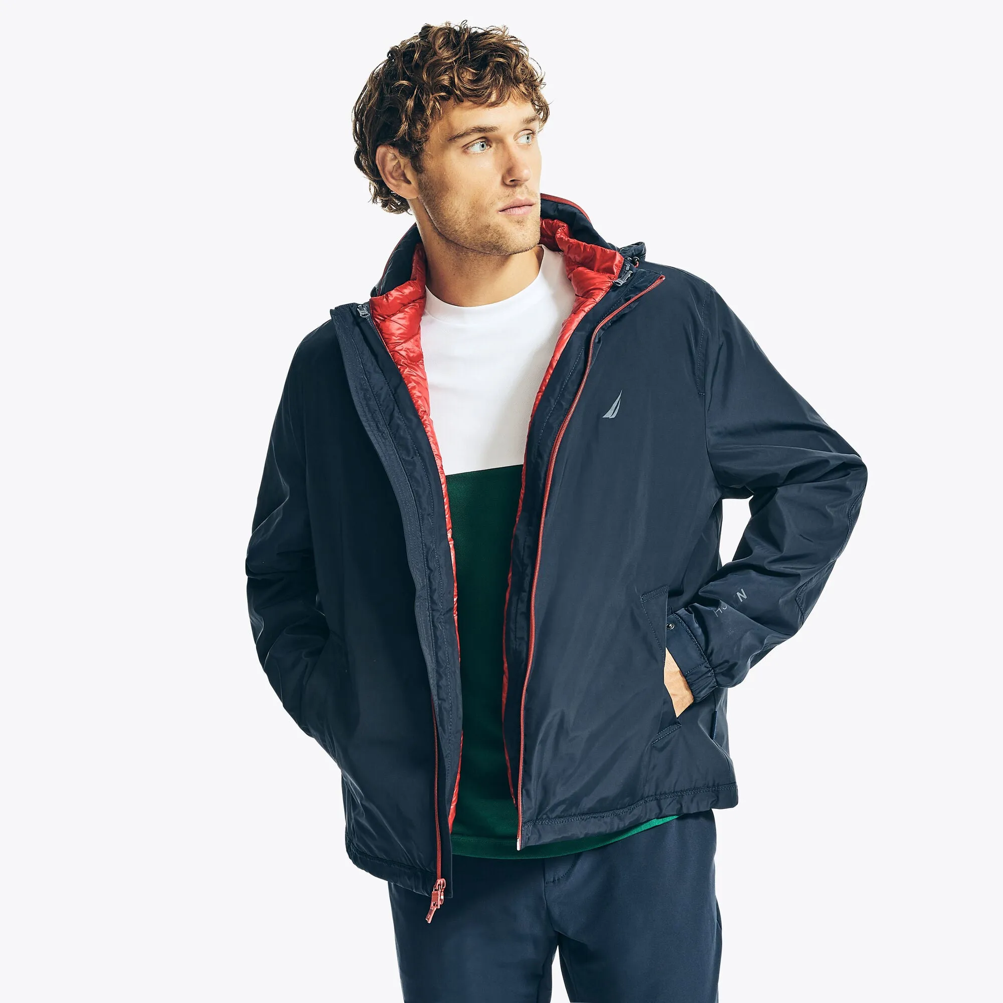 Nautica Men's Navtech Sustainably Crafted System Jacket Navy Nautica