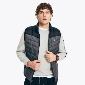 Nautica Men's Reversible Quilted Vest Grey Heather Nautica