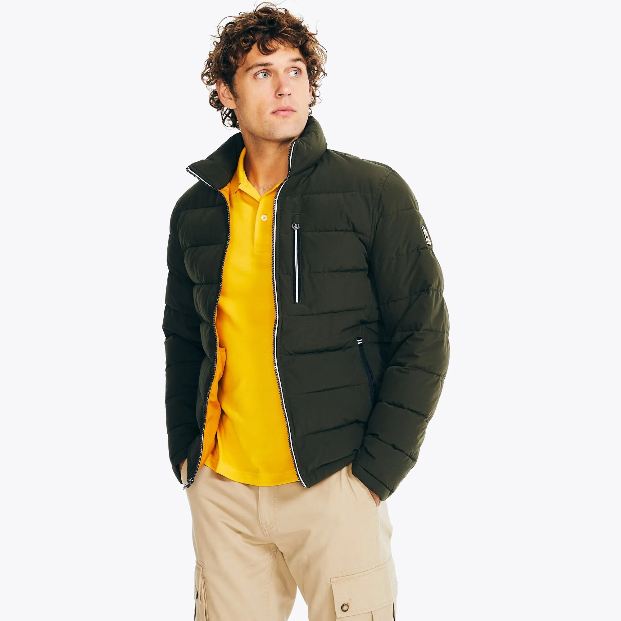 Nautica Mens Sustainably Crafted Full-Zip Jacket Nautica Clothing
