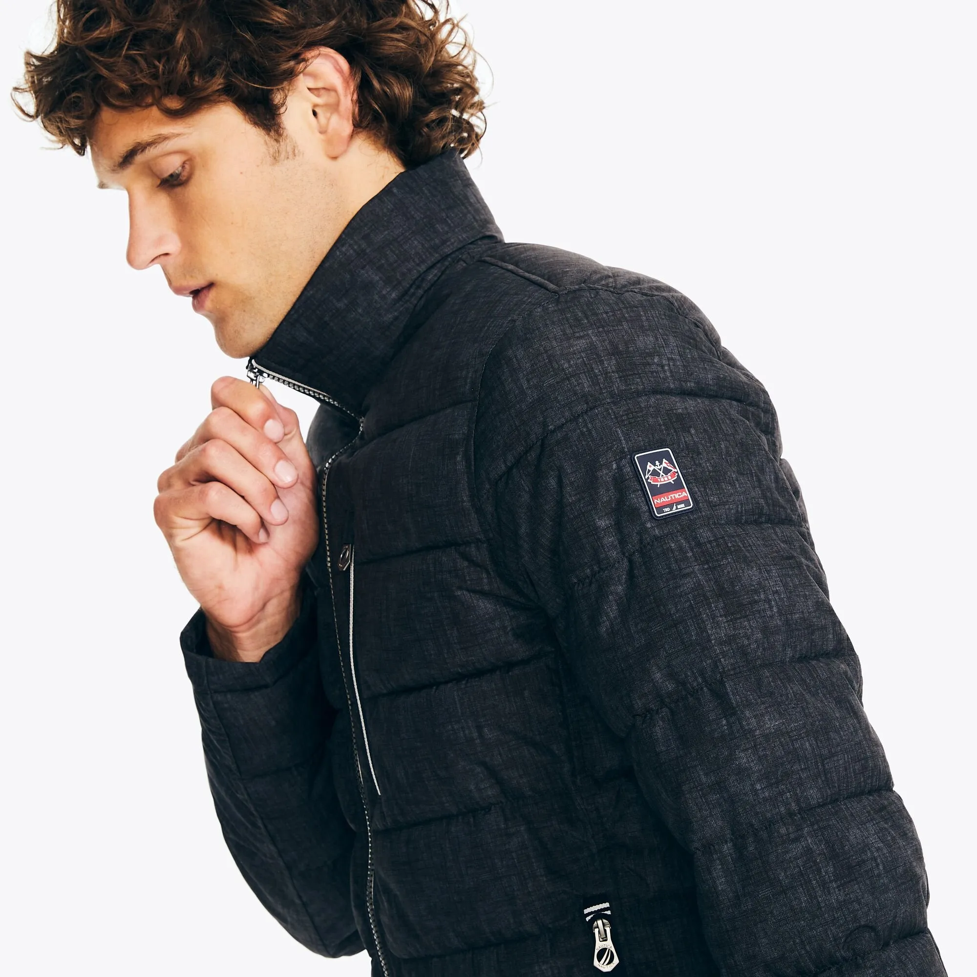 Nautica Mens Sustainably Crafted Full-Zip Jacket Nautica Clothing