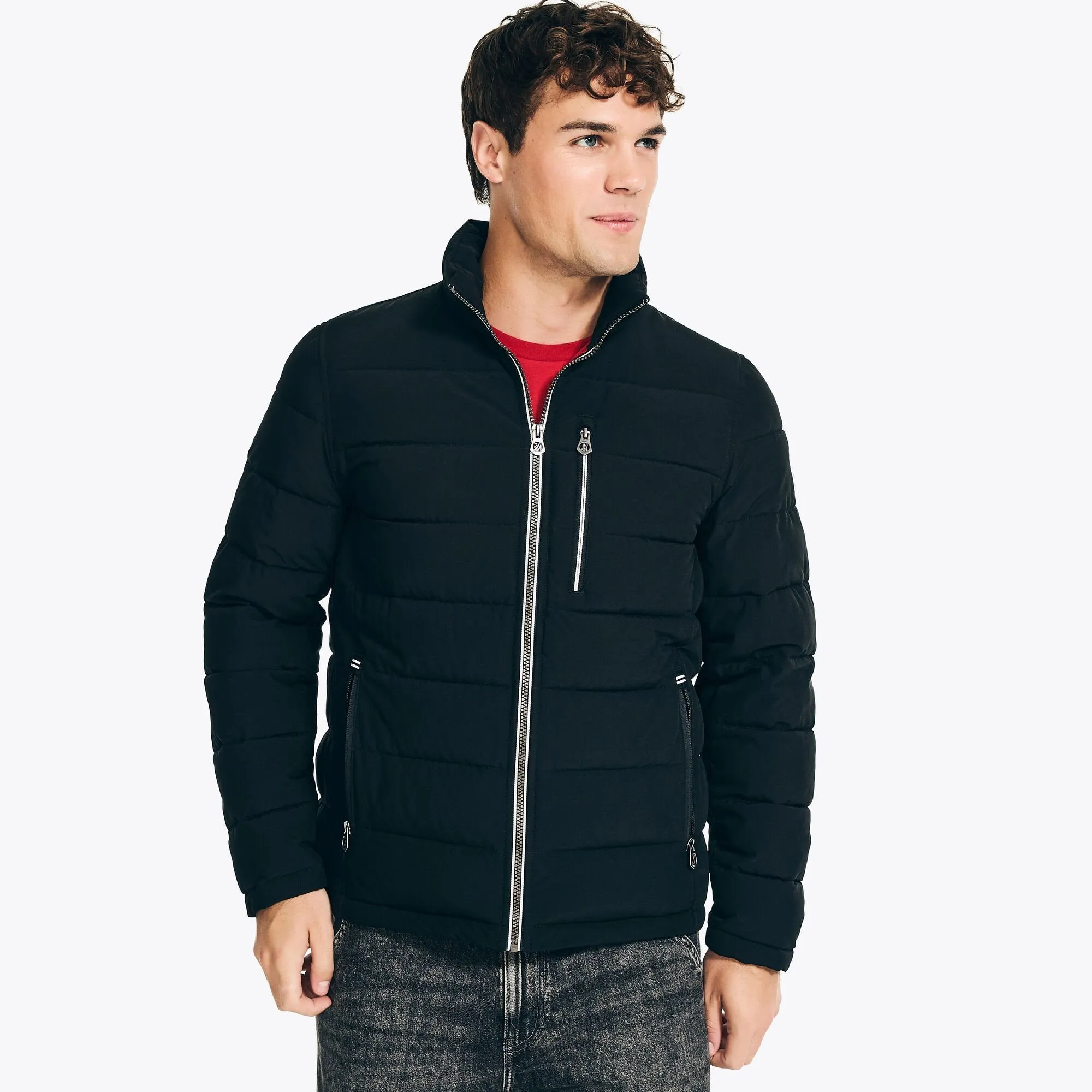 Nautica Mens Sustainably Crafted Full-Zip Jacket Nautica Clothing