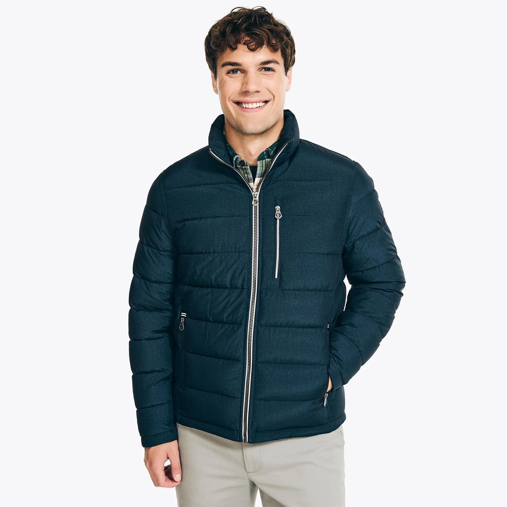 Nautica Mens Sustainably Crafted Full-Zip Jacket Nautica Clothing