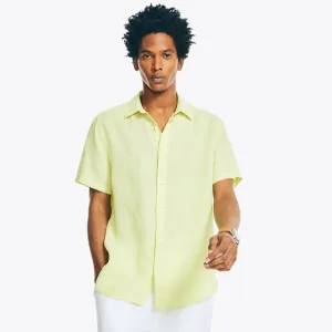 Nautica Mens Sustainably Crafted Linen Short-Sleeve Shirt Nautica Clothing