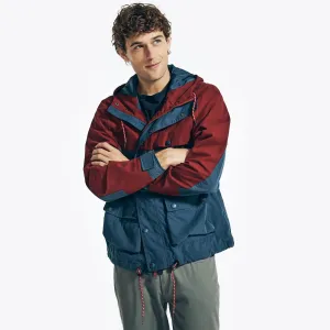 Nautica Men's Sustainably Crafted Water-Resistant Sailing Jacket Melonberry Nautica
