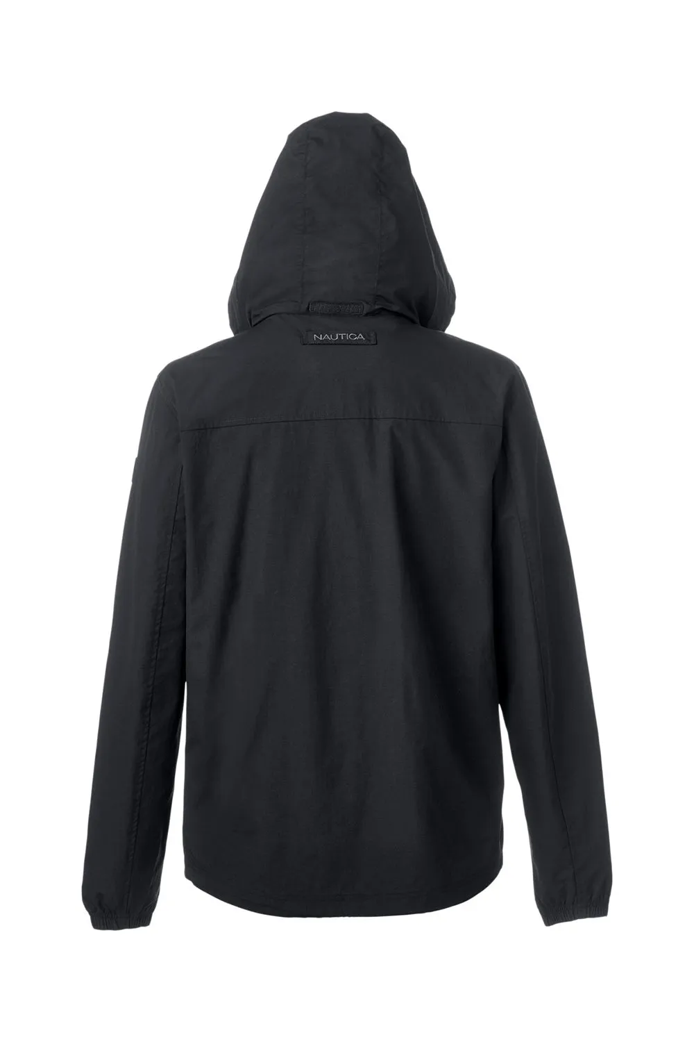 Nautica Mens Voyage Water Resistant Full Zip Hooded Jacket - Black