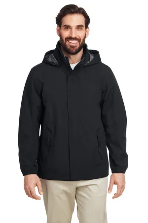 Nautica Mens Voyage Water Resistant Full Zip Hooded Jacket - Black