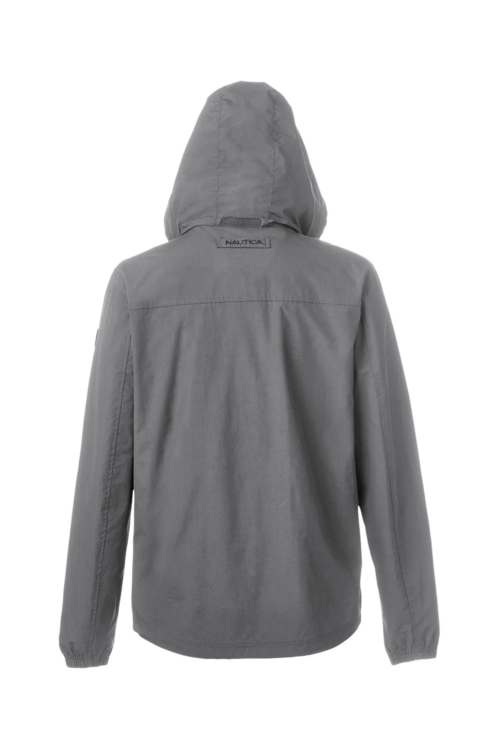 Nautica Mens Voyage Water Resistant Full Zip Hooded Jacket - Graphite Grey