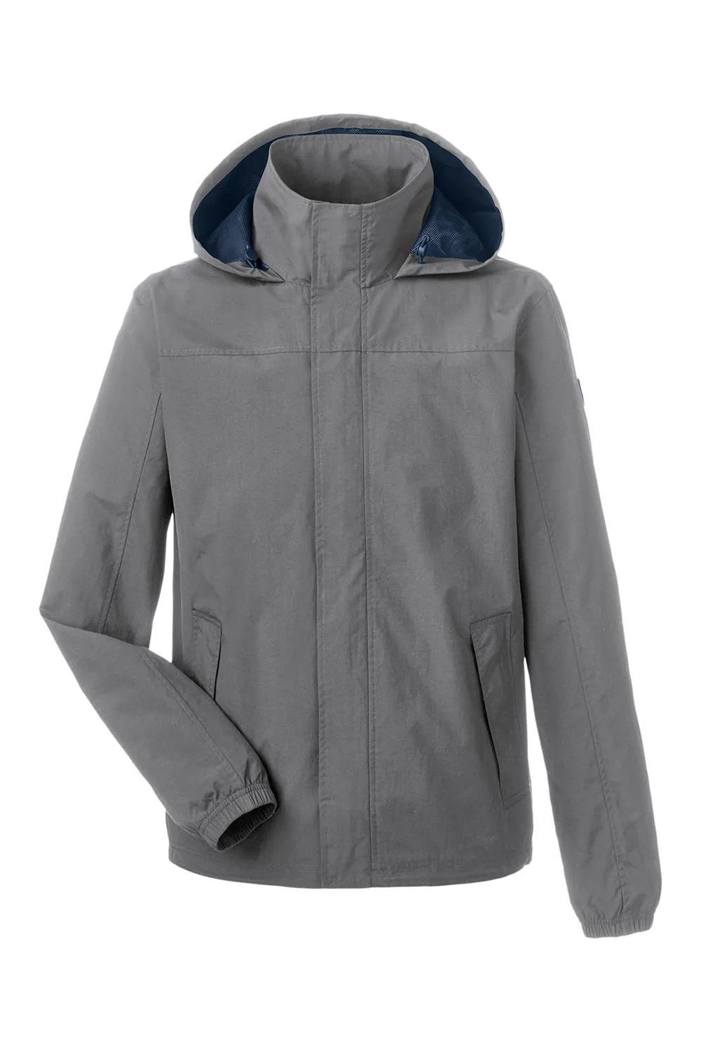 Nautica Mens Voyage Water Resistant Full Zip Hooded Jacket - Graphite Grey