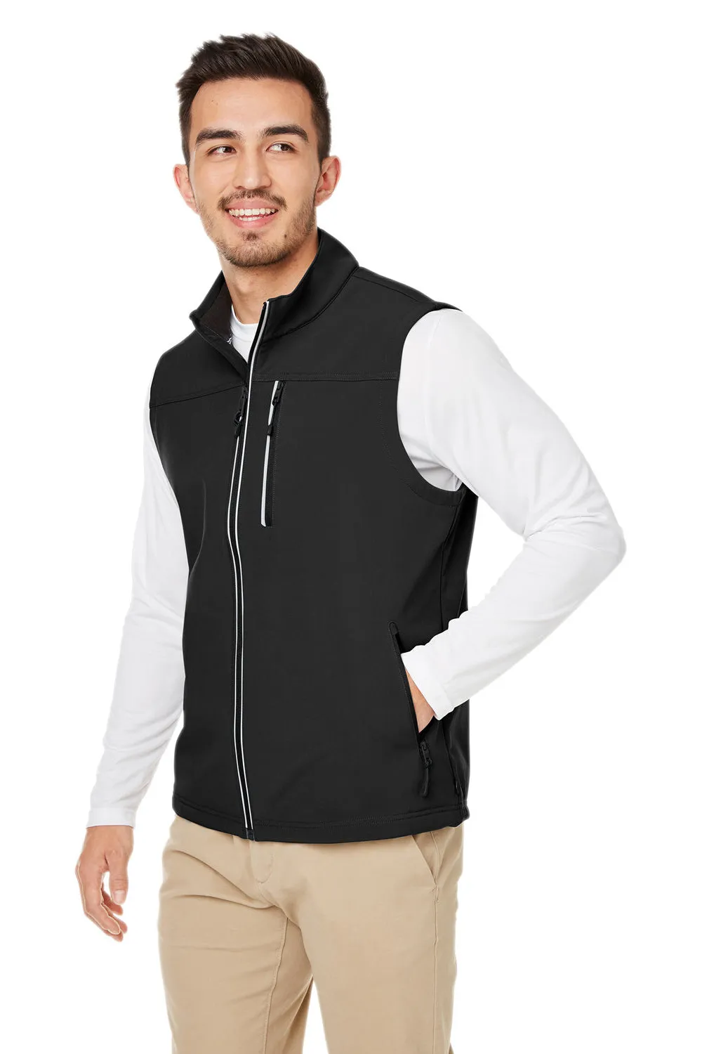 Nautica Mens Wavestorm Wind & Water Resistant Full Zip Vest - Black  BEST on sale Clothing Nautica