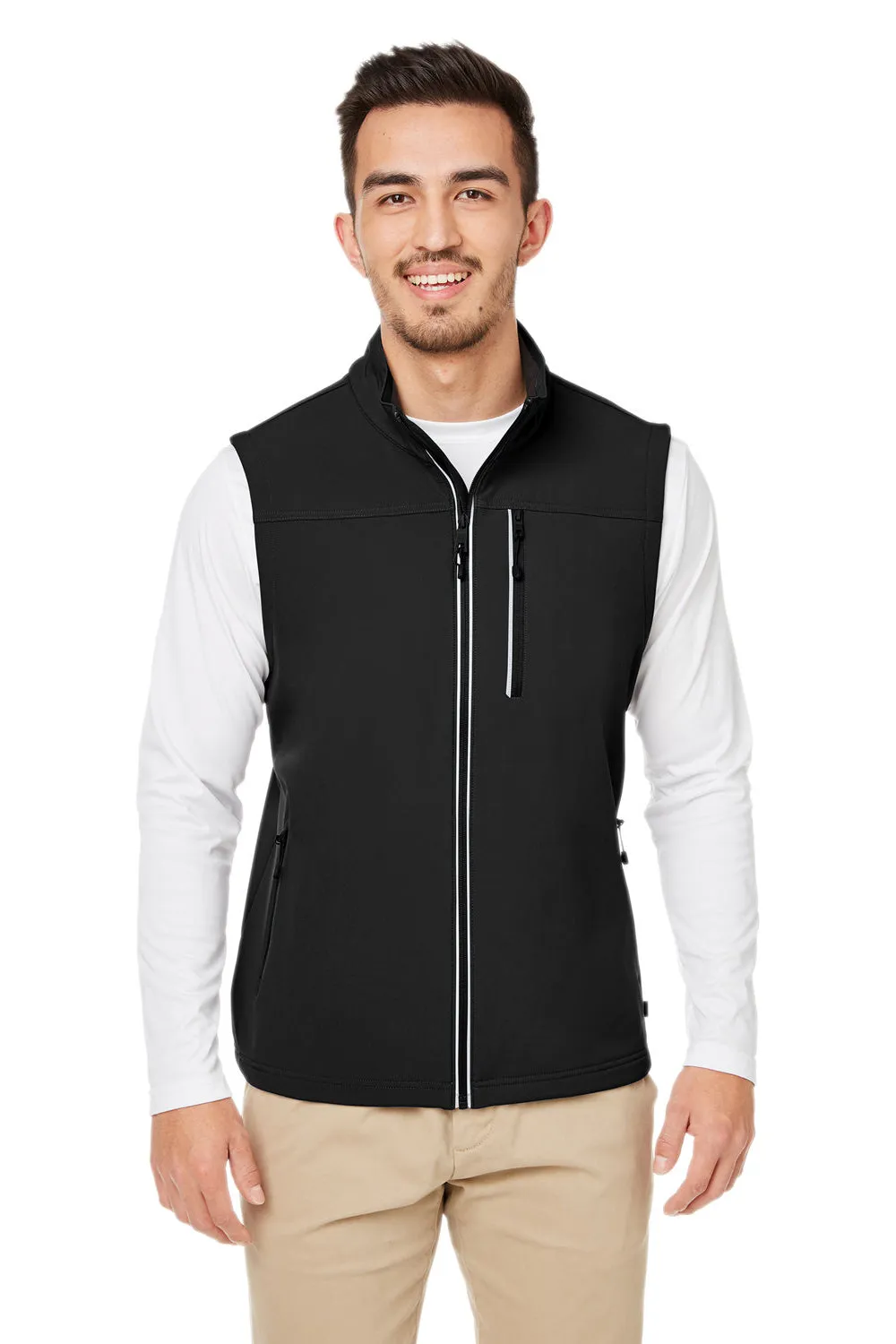 Nautica Mens Wavestorm Wind & Water Resistant Full Zip Vest - Black  BEST on sale Clothing Nautica
