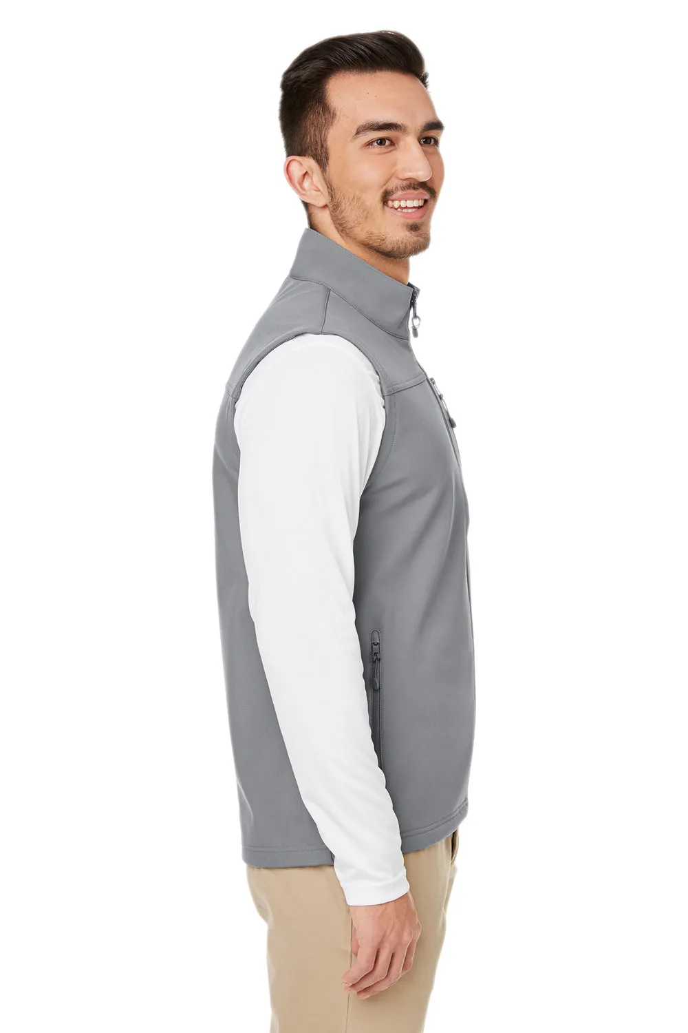 Nautica Mens Wavestorm Wind & Water Resistant Full Zip Vest - Graphite Grey