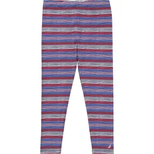 Nautica Toddler Girls' Wave-Striped Legging (2T-4T) Navy Nautica
