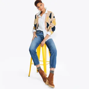Nautica Women's Nautica Jeans Co. Mid-Rise Boyfriend Denim Ocean Depth Heather Nautica