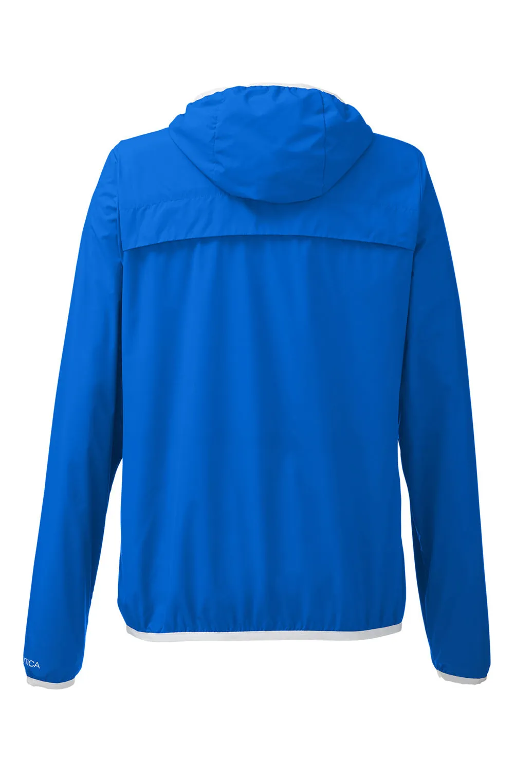 Nautica Womens Stillwater Water Resistant Full Zip Hooded Windbreaker Jacket - Royal Blue  BEST on sale Clothing Nautica