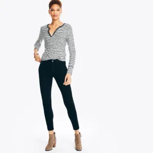 Nautica Women's Sustainably Crafted Mid-Rise Skinny Denim True Black Nautica