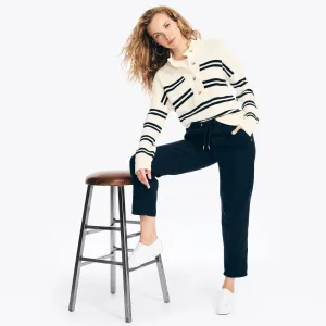 Nautica Women's Sustainably Crafted Pull-On Pant Stellar Blue Heather Nautica