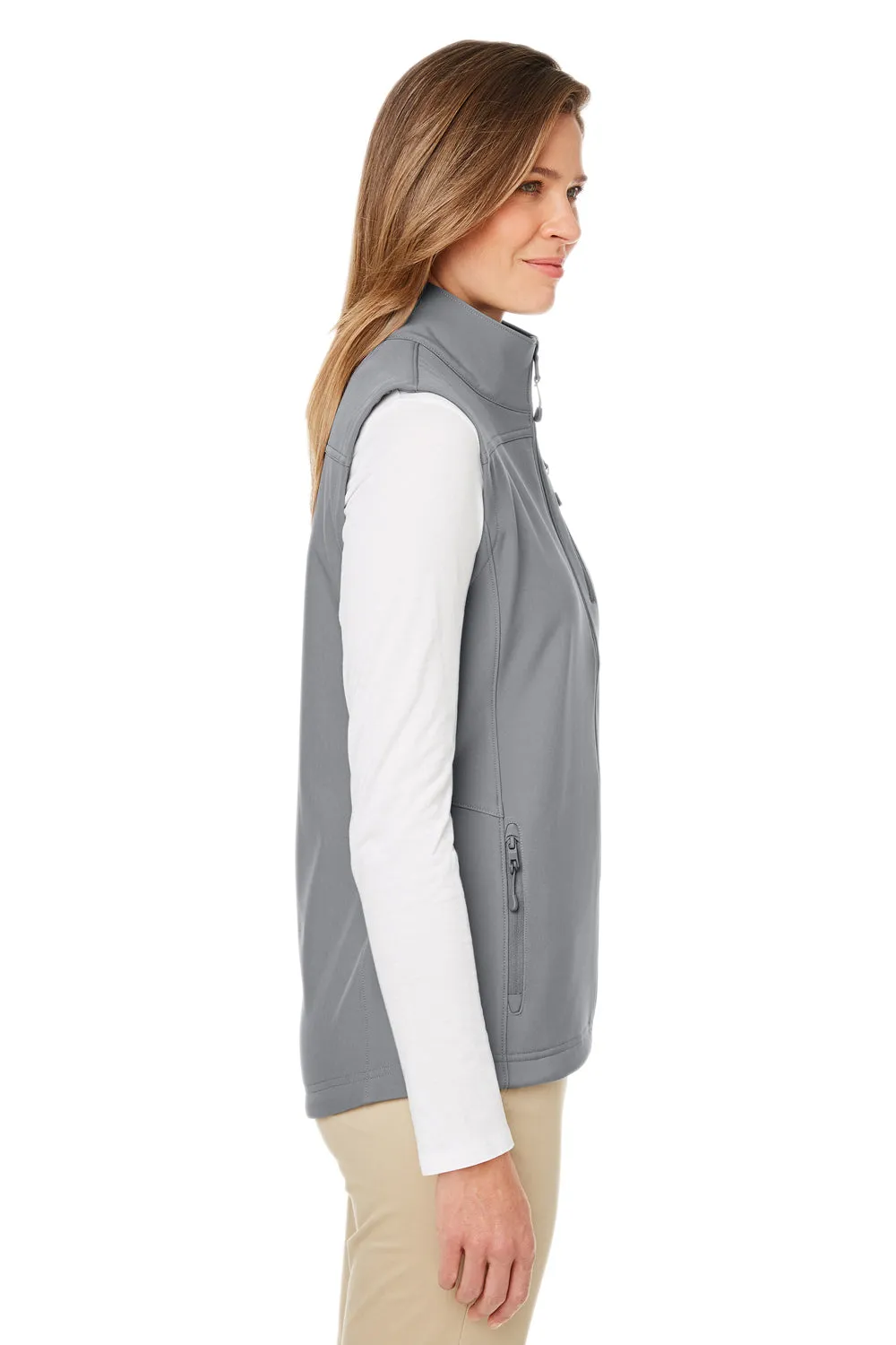 Nautica Womens Wavestorm Wind & Water Resistant Full Zip Vest - Graphite Grey