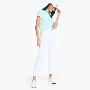Nautica Women's Wide Leg Cropped Pull-On Trouser Bright White Nautica