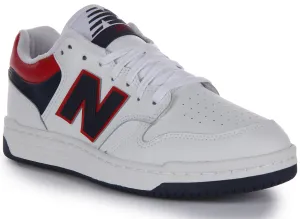 New Balance BB 480LNR In White Navy Red Shoes New Balance