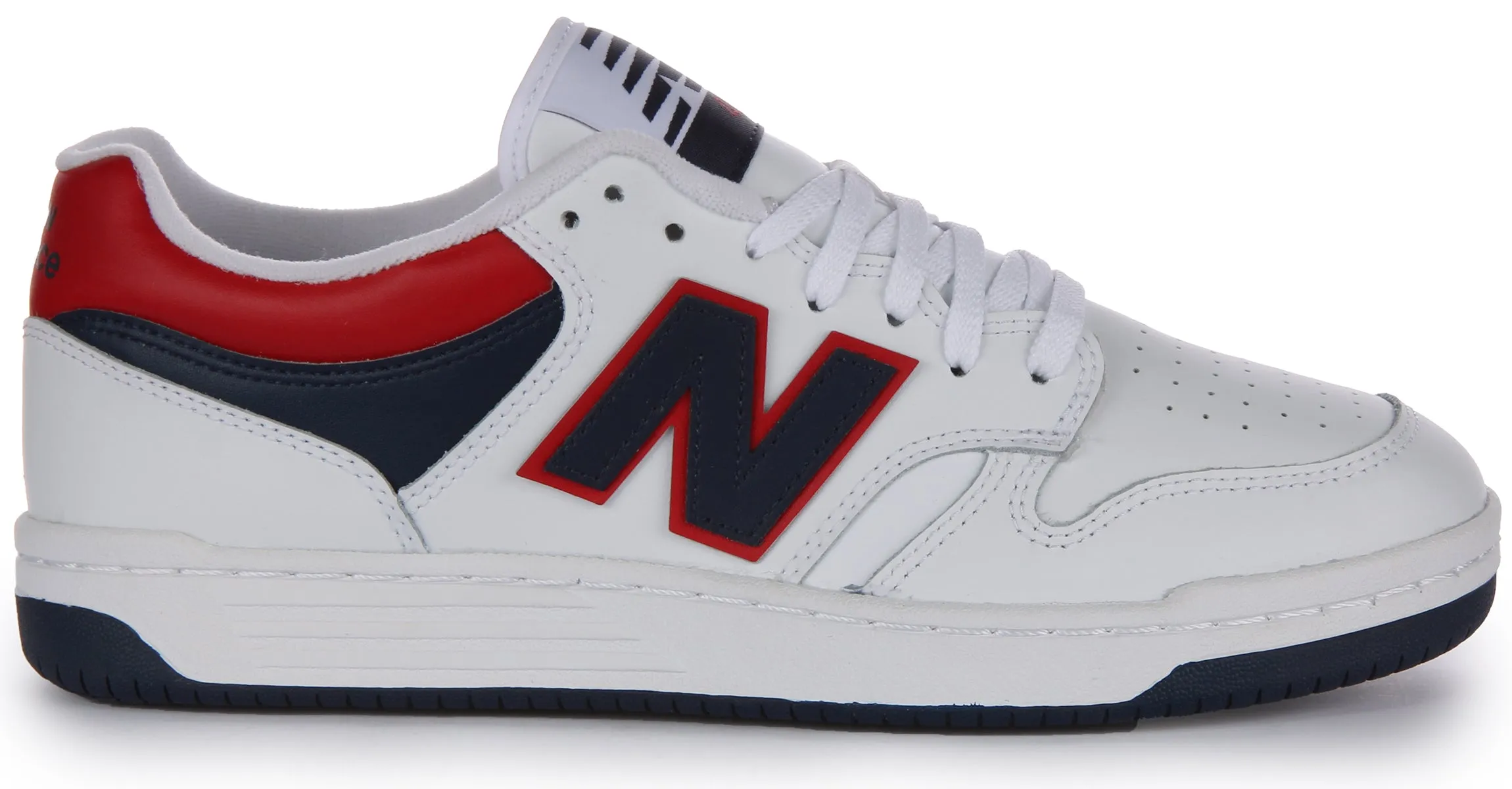 New Balance BB 480LNR In White Navy Red Shoes New Balance