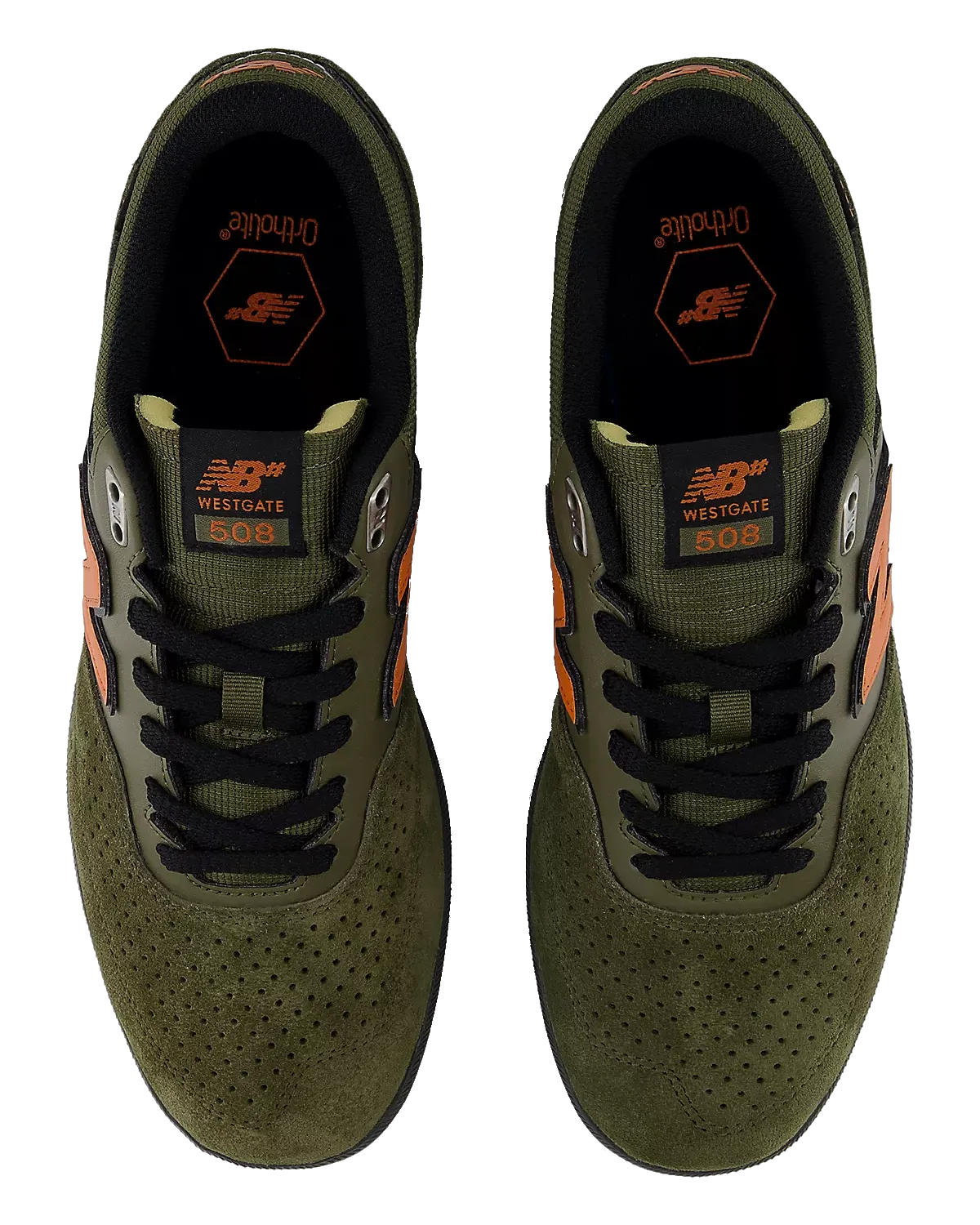New Balance Sneakers Numeric Brandon Westgate 508 Signature Shoes in Olive & Rust