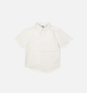 Nike Clothing Seersucker Button Down Mens Short Sleeve Shirt - Phantom