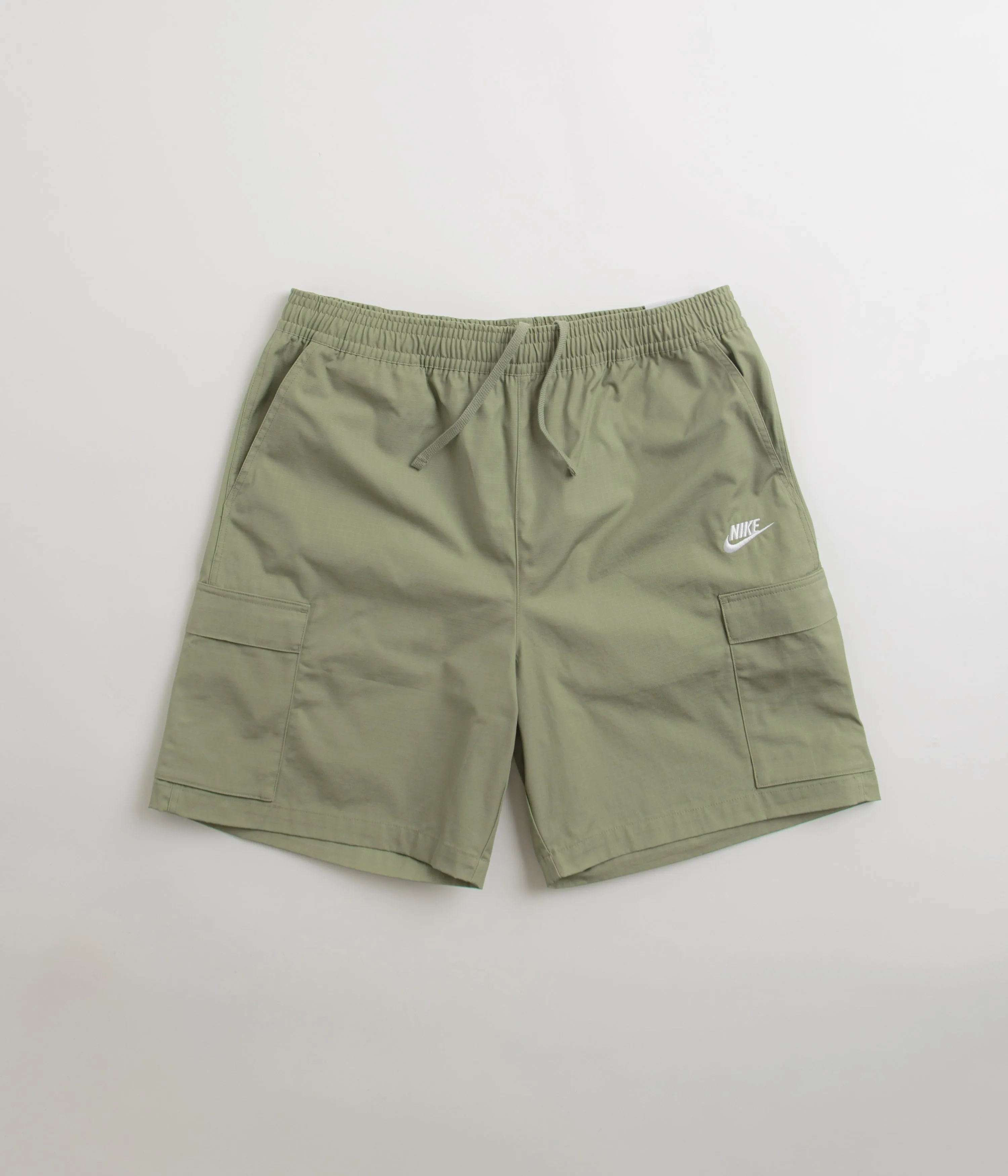Nike Club Cargo Shorts - Oil Green / White Nike Sportswears