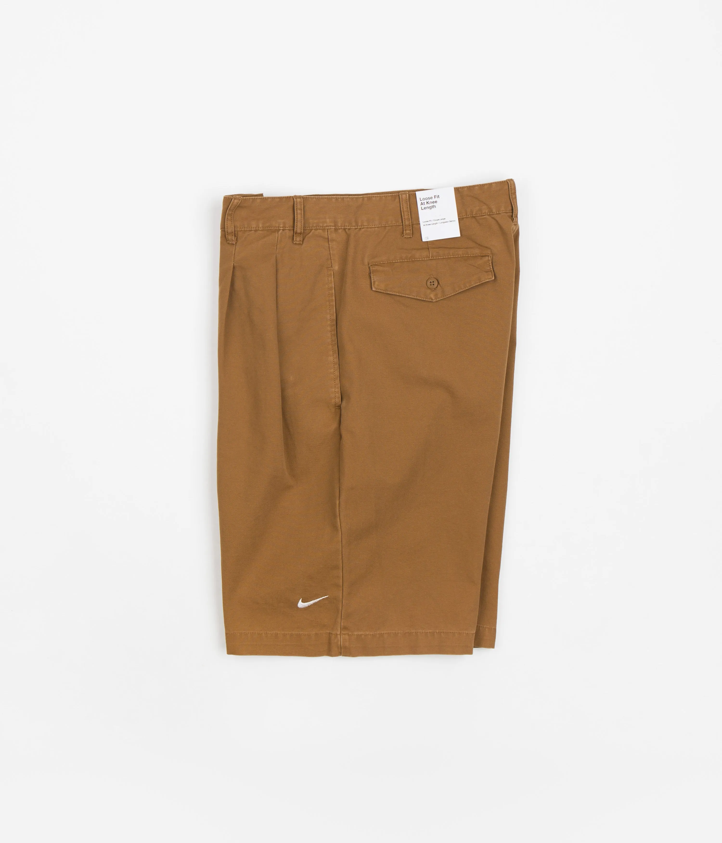 Nike Pleated Chino Shorts - Ale Brown / White Nike Sportswears