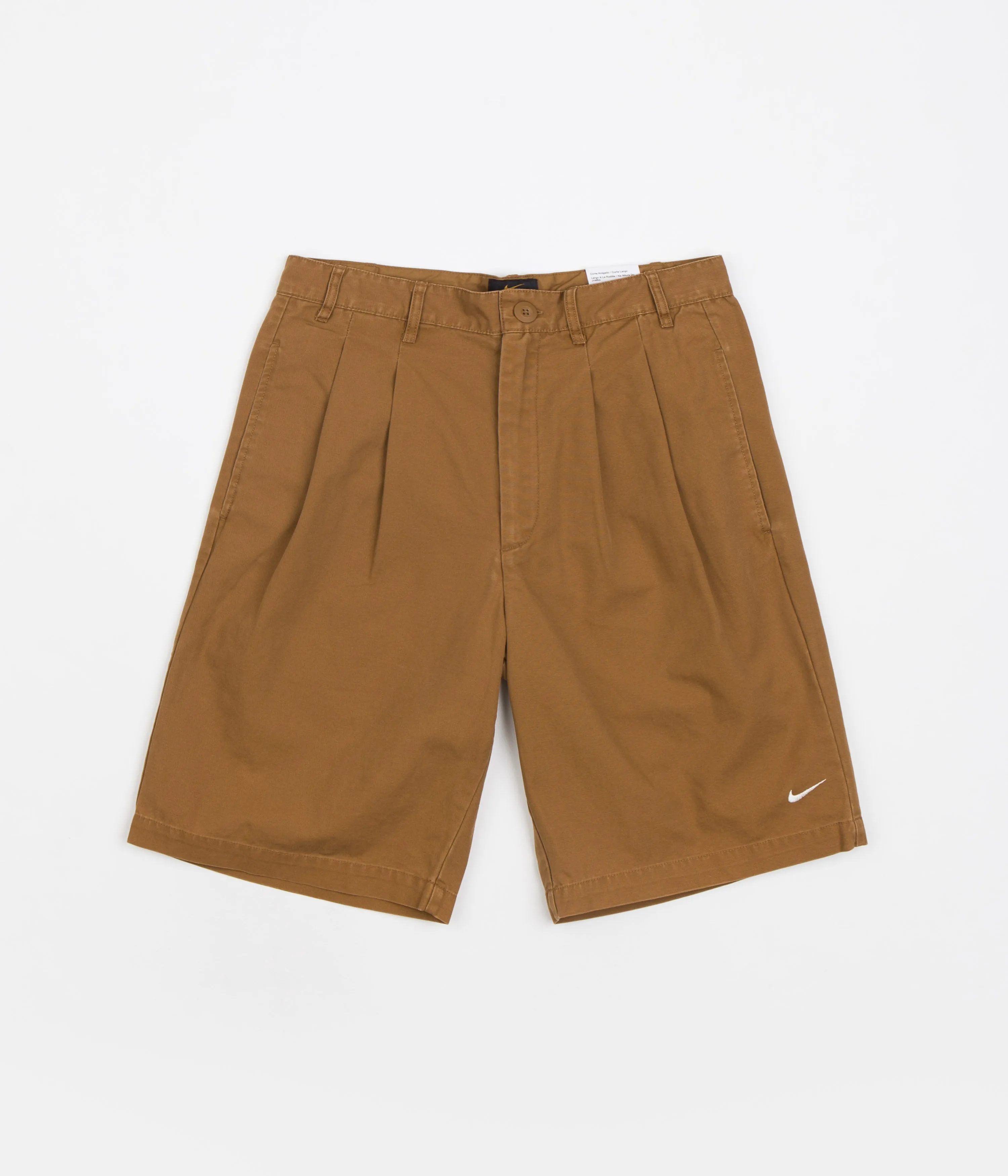 Nike Pleated Chino Shorts - Ale Brown / White Nike Sportswears
