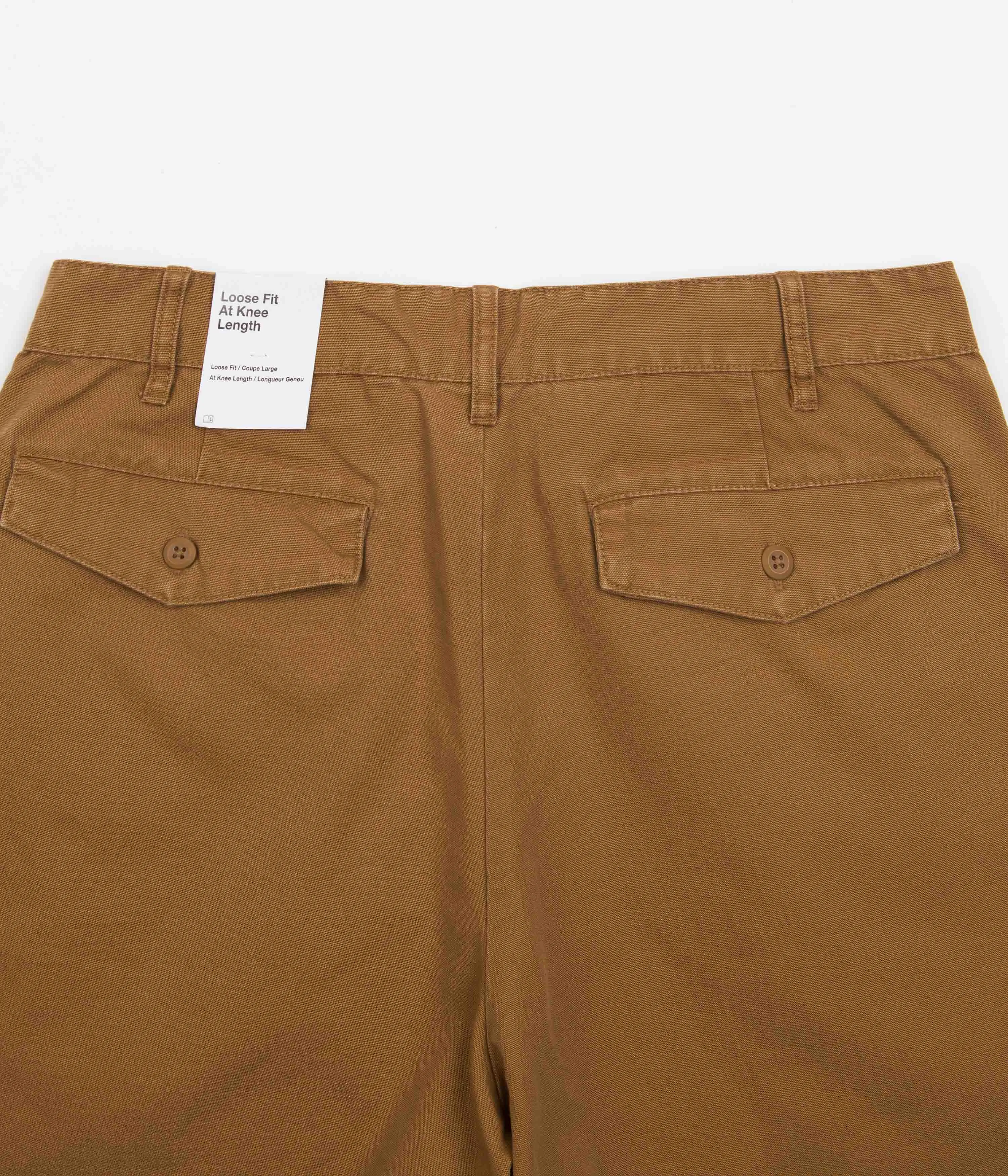 Nike Pleated Chino Shorts - Ale Brown / White Nike Sportswears