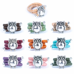 Owl pendant Antique Silver women's Ring RW-015-MIX-10