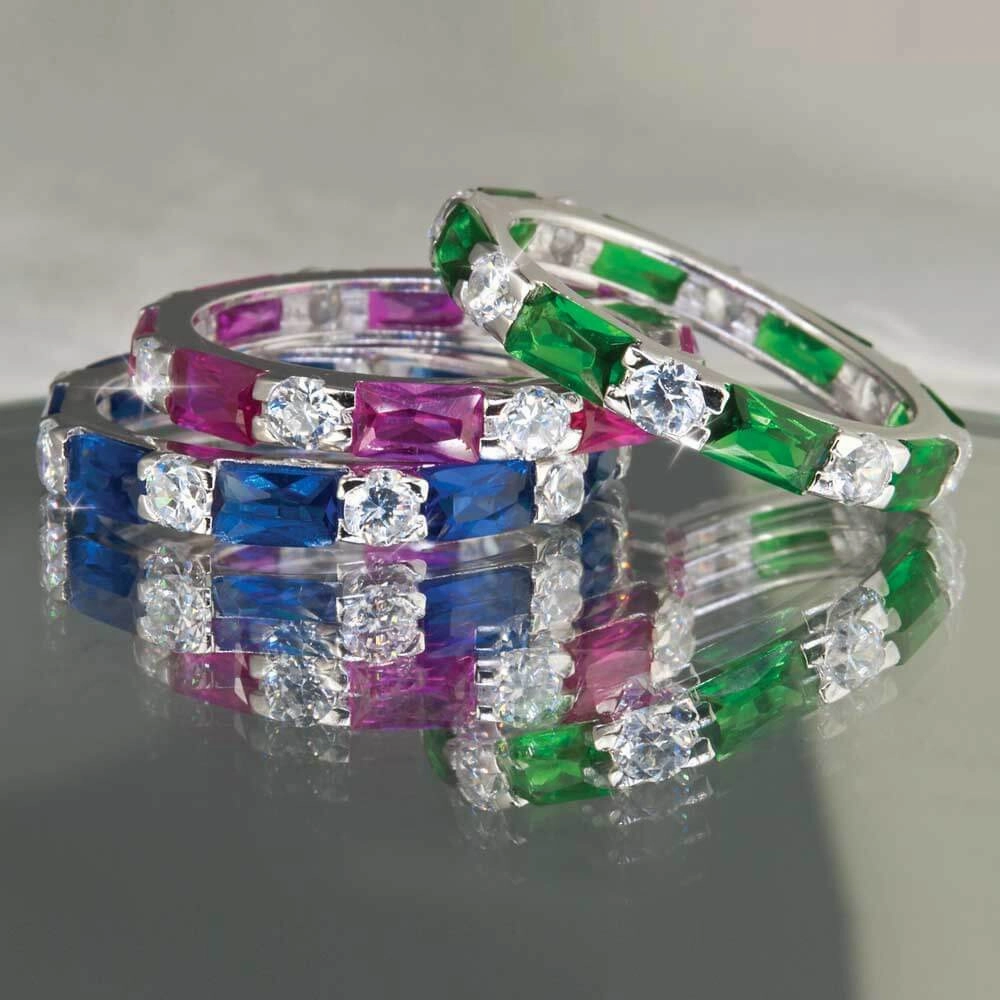 Palm Beach Stacker Rings Blue