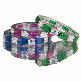 Palm Beach Stacker Rings Blue