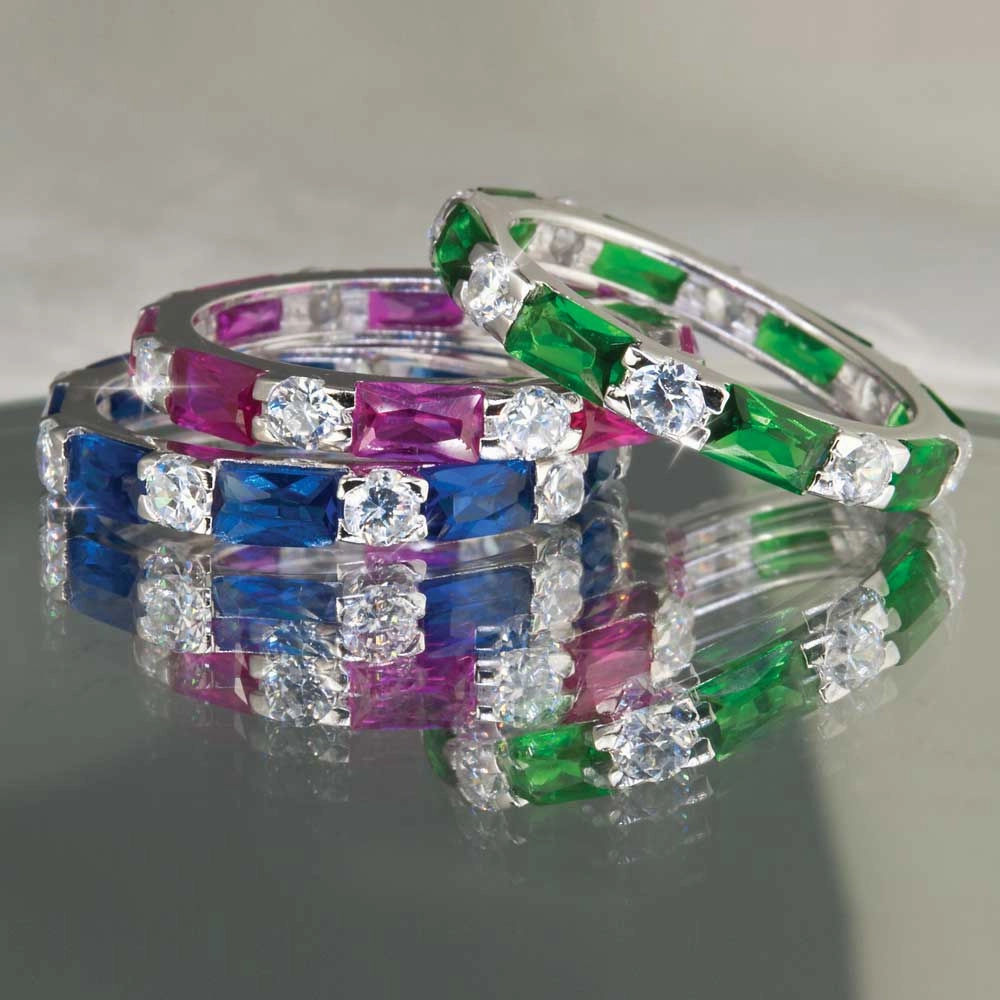 Palm Beach Stacker Rings Green