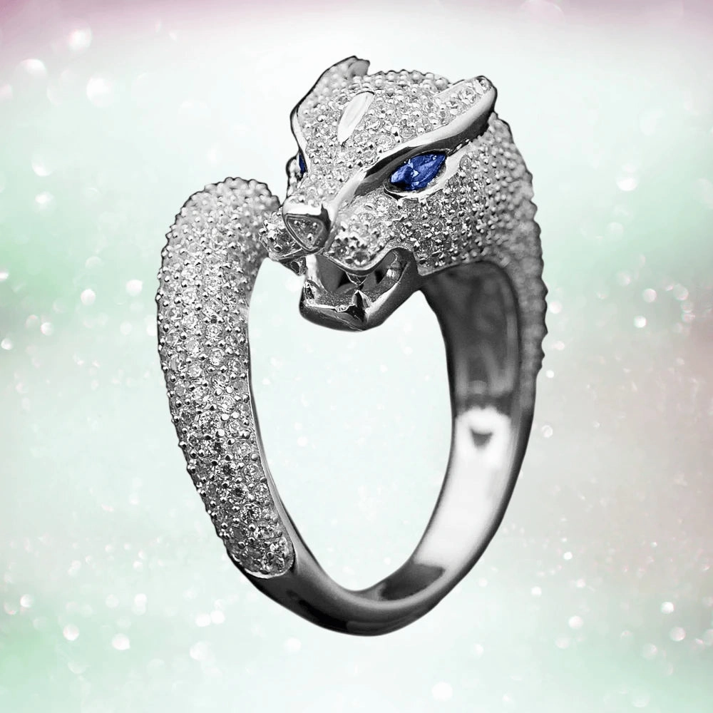 Panther Rhodium Ring