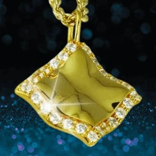 Paris Scarf Gold Pendant