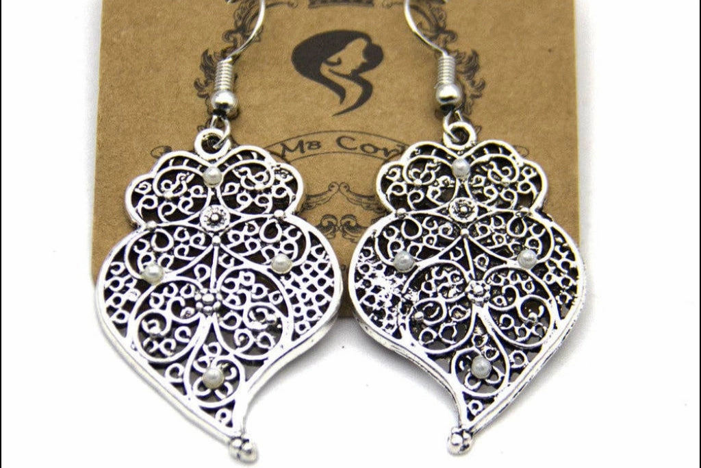 Portuguese Viana heart earrings women earrings handmade lady original dangle earrings ER-048