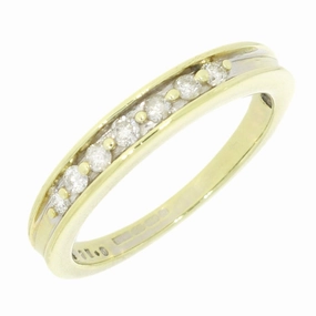 Pre Owned 18ct Yellow Gold 0.16cts Diamond Half Eternity Ring