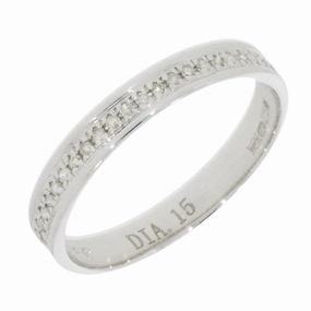 Pre Owned 9ct White Gold 0.15ct Diamond Half Eternity Ring