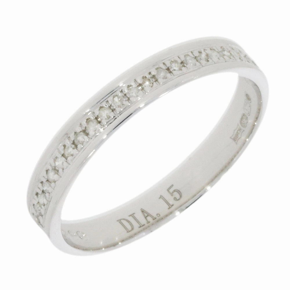 Pre Owned 9ct White Gold 0.15ct Diamond Half Eternity Ring
