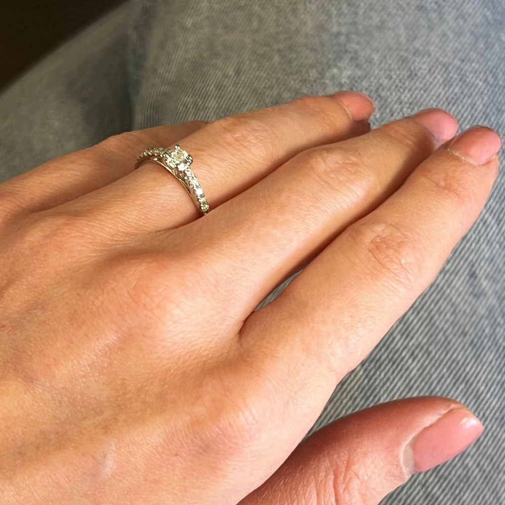 Pre Owned Platinum 0.20ct Solitaire Diamond Ring