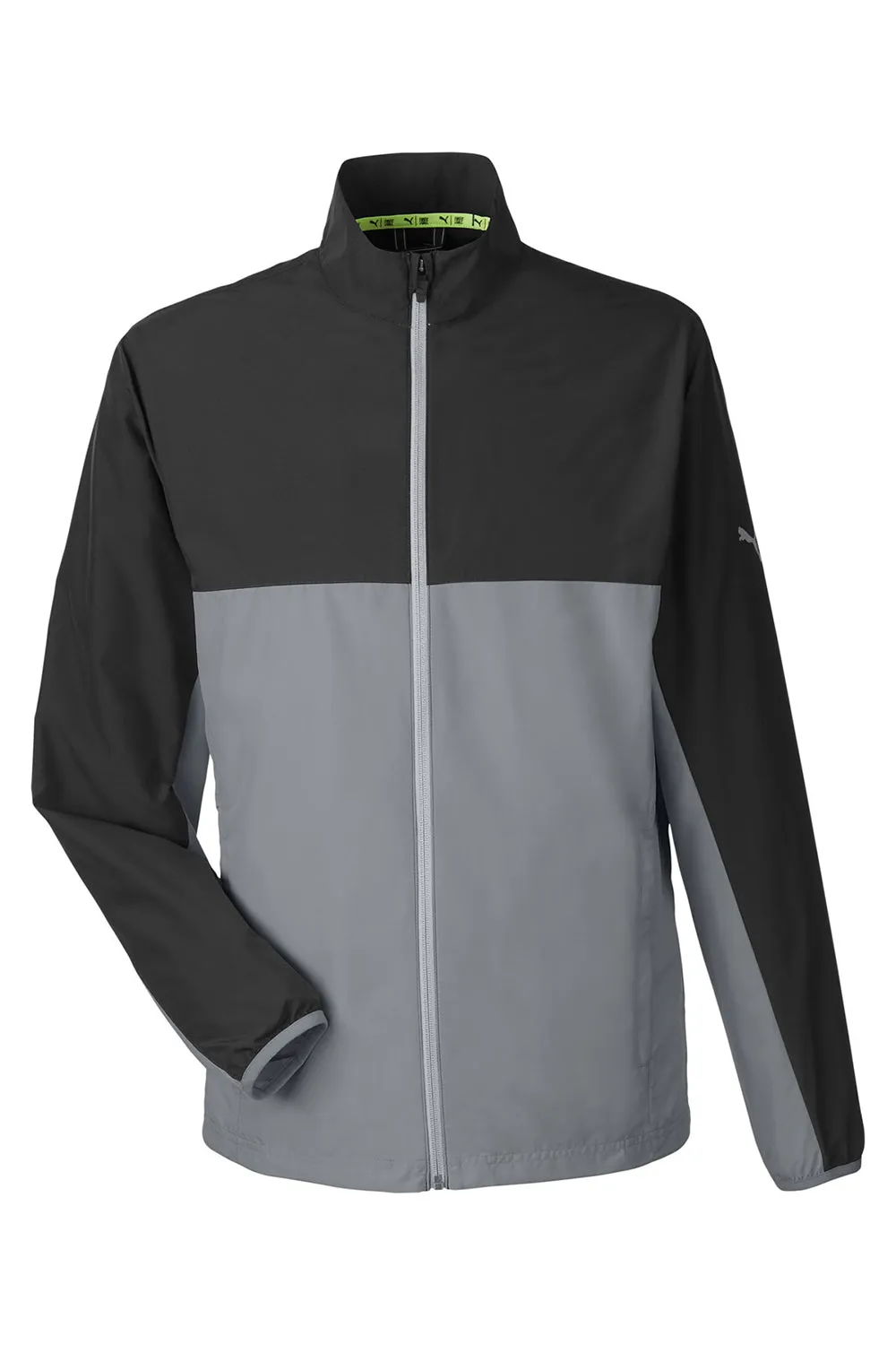 Puma Mens 1st Mile Moisture Wicking Full Zip Wind Jacket - Black/Quiet Shade Grey  Choose your new Clothing Puma